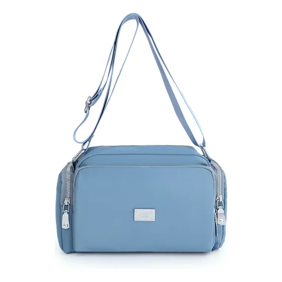 Bolsa Bandolera Mujer Moda Dama Crossbody Gran Capacidad Color Celeste