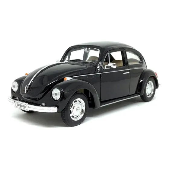 Miniatura De Volkswagen Beetle Fusca Preto 1:24 Welly 22436w