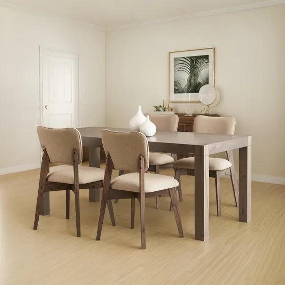 Mesa Extensible 1.30 + 4 Sillas Frida Genoud Viewmuebles