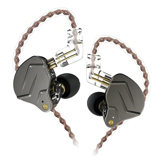 Auriculares Kz Zsn Pro In Ear Para Monitoreo 3.5mm Intrauditivos Híbridos Color Gris
