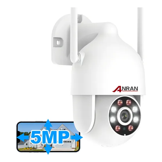 Cámara de seguridad WiFi 5G 5MP Anran N50W1584 Wireless con resolución 5MP visión nocturna incluida color blanco