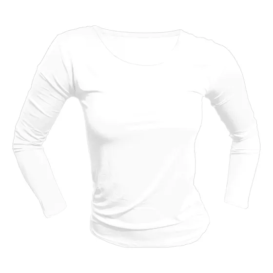6 Camisetas Bambú Mujer Manga Larga Cuello Redondo M-l,l-xxl