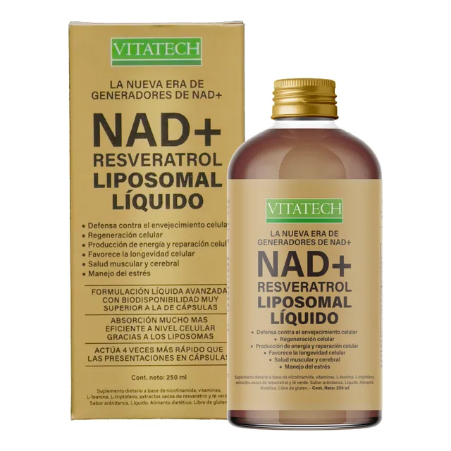 Nad+ Resveratrol Liposomal Liquido Vitatech Fórmula Avanzada