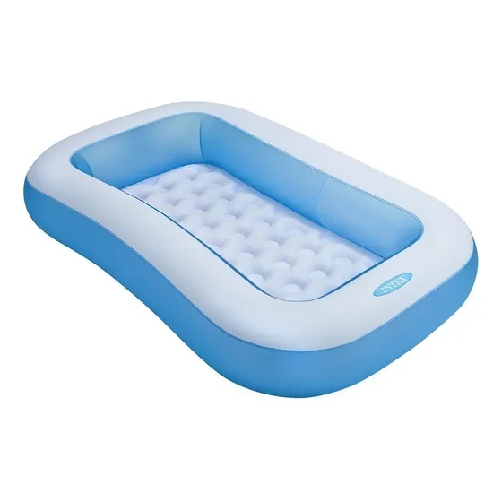Alberca inflable rectangular Intex 57403 de 1.66m x 1m x 28cm 102L azul y blanca