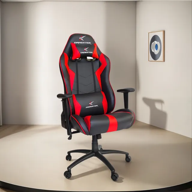 Silla Gamer Dragster Gt500 Fury Red Negro Con Rojo