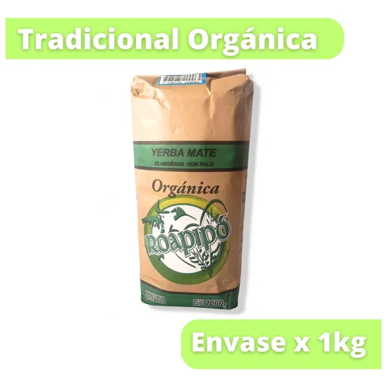 1kg Yerba Mate Roapipó Tradicional Orgánico Envase X 1kg