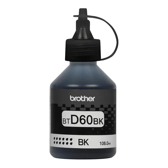 Botella Tinta Negra Brother Btd60bk Alto Rendimiento 6000 Pg