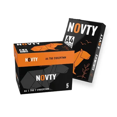 Caixa de Papel Sulfite A4 75g Premium Resma 2500 Folhas Novty Branco