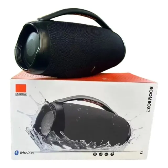 Bafle Bluetooth Recargable Boombox 3 Con Usb Y Fm