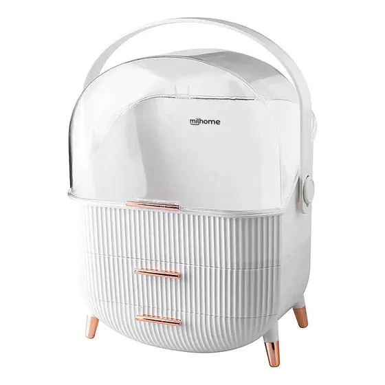 Organizador De Maquillaje Milhome Selene Acrílico 3 Compart.