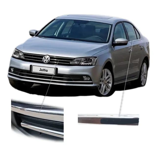 Kit Friso Cromado Pestana Janela Jetta + Detalhe Grade