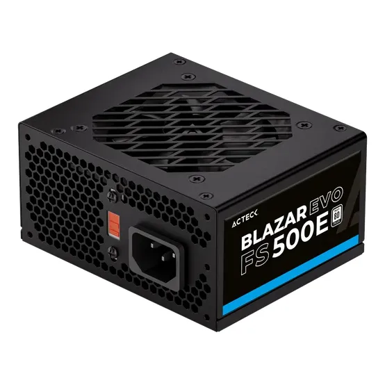 Fuente De Poder Acteck Blazar Evo ES-05002E Slim 500w 24 Pin Sata Negro
