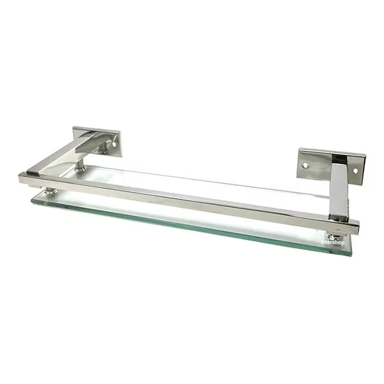 Estante Vidrio Templado Repisa Baño Ducha Acero Inoxidable
