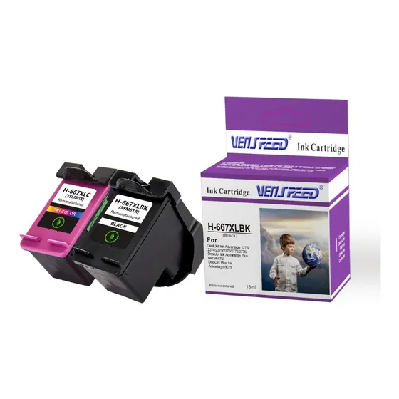 Cartucho Compatible Hp 667 Xl Negro Y Color Para 2375 2775 