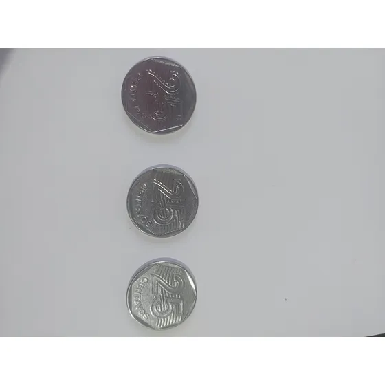 Moeda Antiga, Ano 1994 De 0,25, Verso Invertido