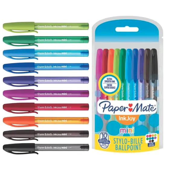 Set X10 Boligrafos Paper Mate Mini Surtidos Ideal Regalo