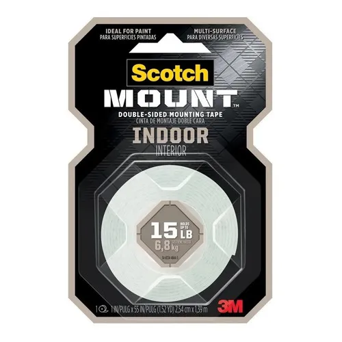 Cinta adhesiva doble faz 3M Scotch MOUNT INDOOR 1.39m x 2.54cm