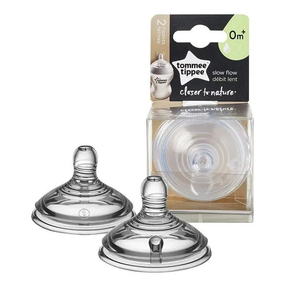 Chupo Repuesto Tommee Tippee 0m+ Flujo Lento X 2 Unidades 