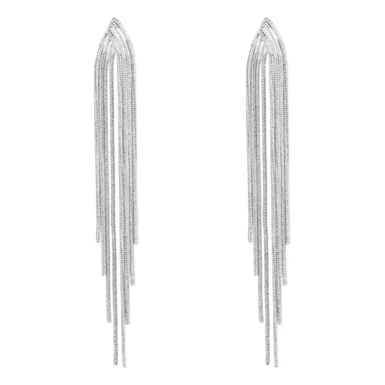 Aros De Fiesta Largos Dorados Hilos Metálicos 