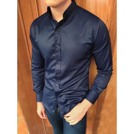 Camisa Slim Fit De Caballero #1610