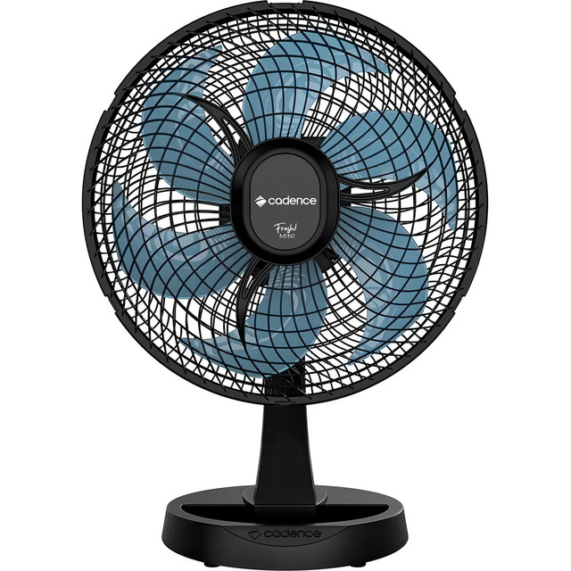Ventilador De Mesa Cadence Fresh Mini 30 Cm 60 Hz Preto 127v Azul Plástico 6