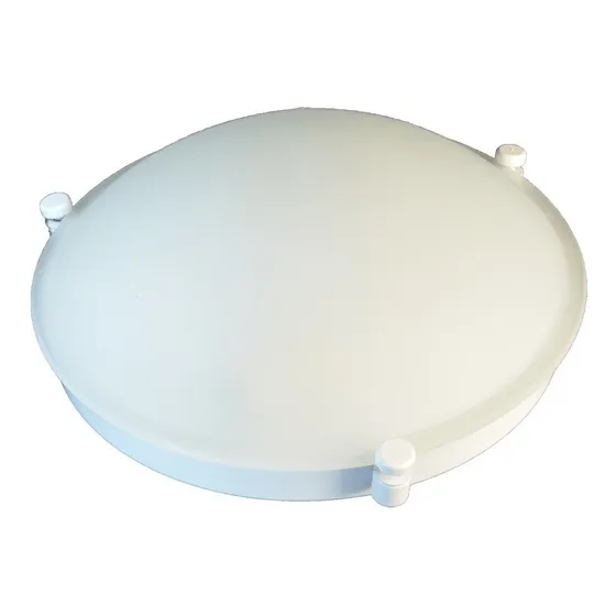 Plafón Techo/pared None Redondo De 25 Cm Esmerilado Blanco