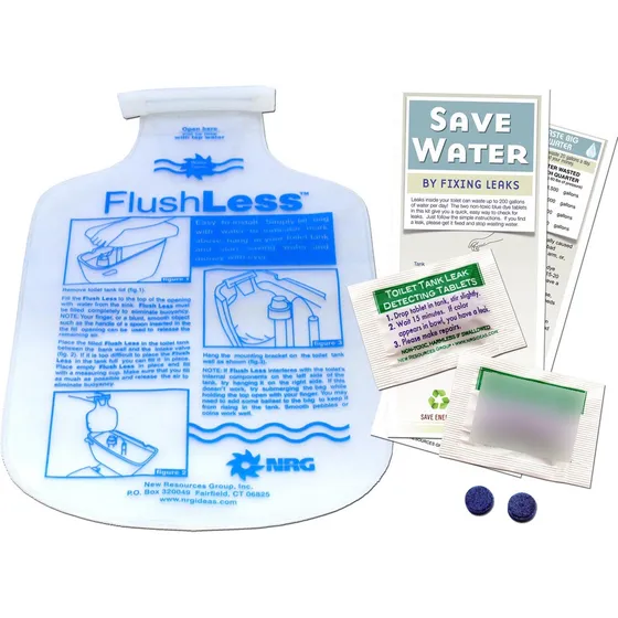 Home Kit Ahorro Agua Cuarto Baño Flushdesplazamiento Bolsa
