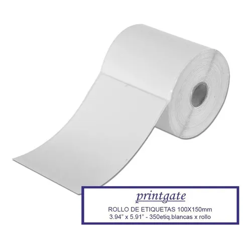 Etiquetas Térmicas Rollo 100x150mm. 500 etiquetas por rollo