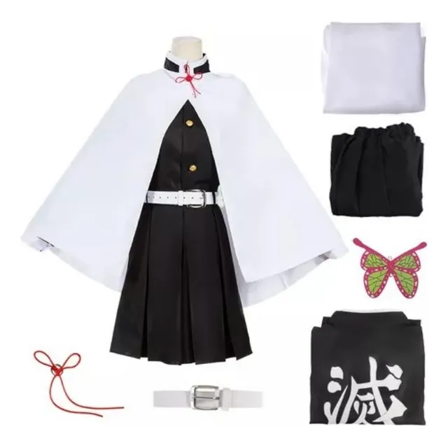 Cosplay Disfraz Anime De Demon Slayer Para Niños Y Niñas, Tsuyuri Kanao Y Kochou Shinobu , Cosplay Trajes Para Niños, Fiesta De Halloween