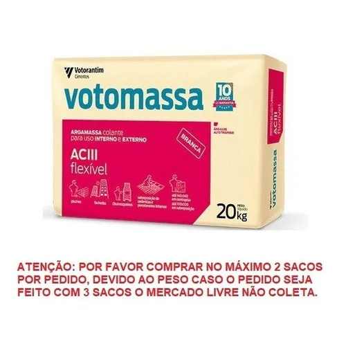 Argamassa Interna/ Externa Ac3 20kg Branca Votoran