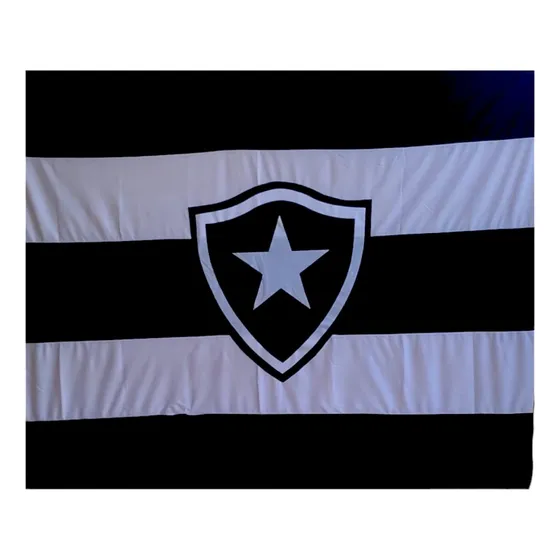 Bandeira Botafogo Fogão Grande 150 X 100 Tecido Listrada