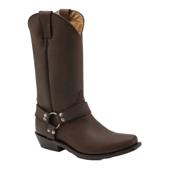 Bota Vaquera Piel Caballero Argolla Metalica Andre-v
