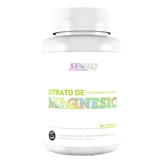 Citrato De Magnesio 500grs X 60 Capsulas - Star Nutrition Sabor Sin sabor