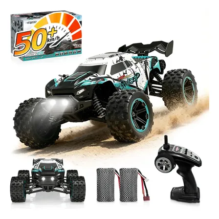 Carrinho De Controle Remoto 4x4 Off Road Carro Rc 50km 1:16 Azul-petróleo Carro De Controle Remoto Na Escala 116