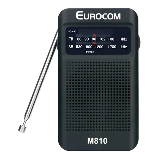 Radio Am/fm De Bolsillo Eurocom M810 Con Parlante Pll Hi-fi