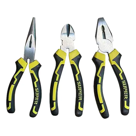 Set De 3 Alicates 8 Profesional Multifuncionales De Hierro De Alta Resistencia Homeclaf | Kit De Herramientas Alicates Para Electricista Con Mango De Pvc Ayuda A Mejorar La Precisión Y Cortes