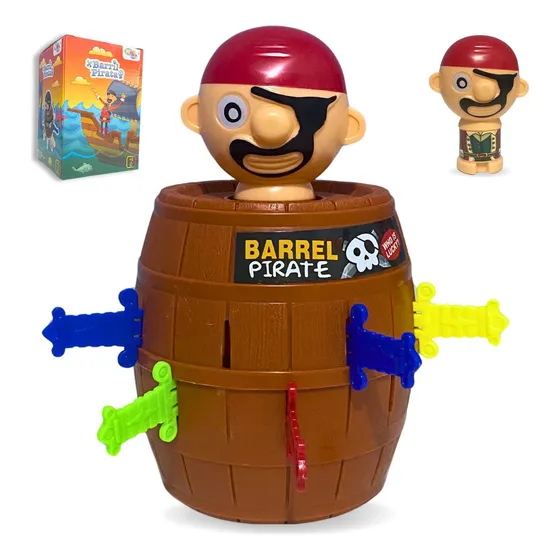 Brinquedo Jogo Barril Pula Pirata Grande Dia Das Crianças
