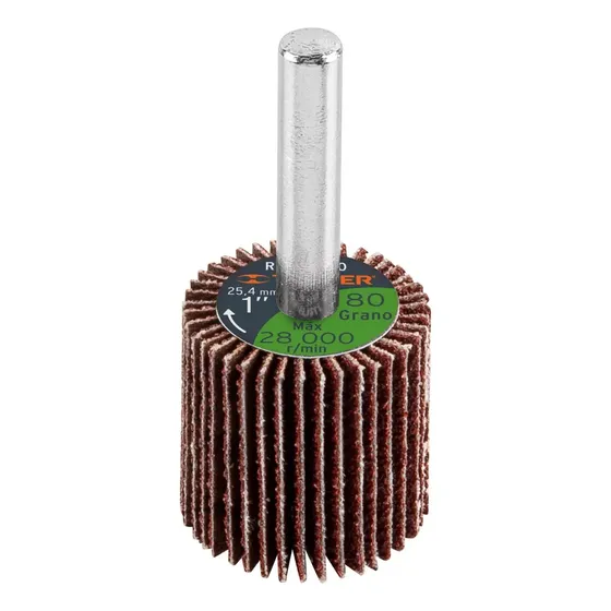 Rueda Flap 1 Pulgada Grano 80 Zanco 1/4 Truper