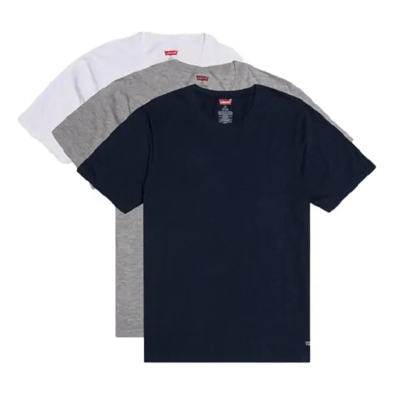 Franela Levi's 3 Pack Hombre Adulto Blanco/gris/negro