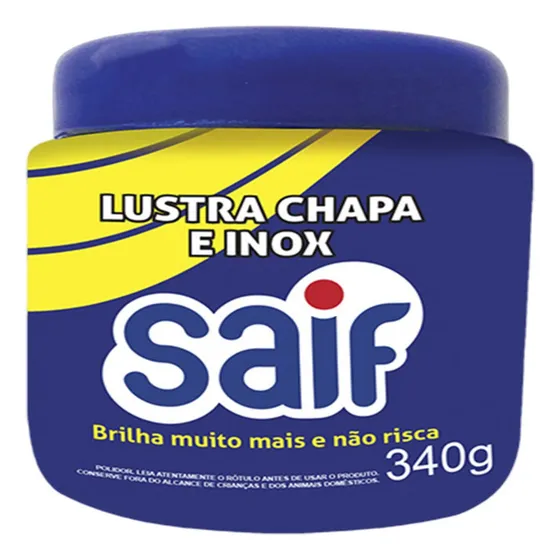 Pasta De Polir Limpar Lustra Chapa Inox E Fogão A Lenha Saif