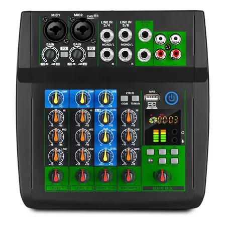 Console De Mixagem De 6 Canais Adequado Para Karaokê Igreja 220v