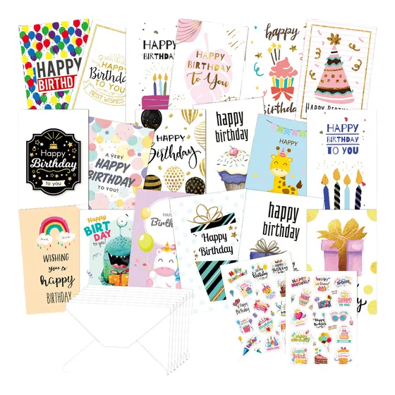 Tarjetas De Felicitación De Feliz Cumpleaños Y Sobres