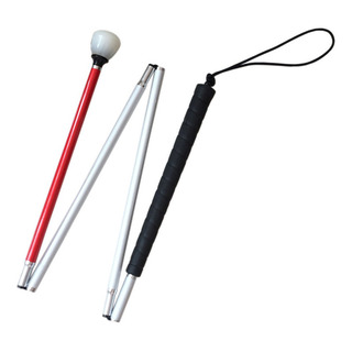 Aluminio Baston Blanco Para Ciegos Y Baja Vision Plegable Aluminio Baston Blanco Para Ciegos Y Baja Vision Plegable