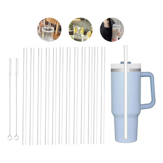 Popotes Transparentes Termo Set 12pz Y 2cepillo Stanley 30cm Popotes Transparentes Termo Set 12pz Y 2cepillo Stanley 30cm