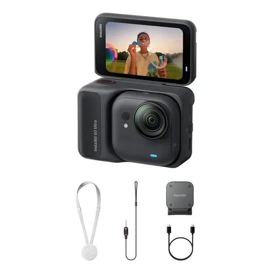 Cámara De Accion Miniatura Insta360 Go Ultra 50mp 4k60 Negro
