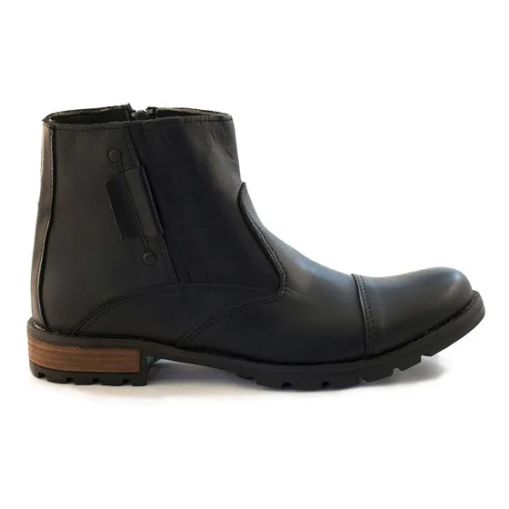 Bota Borcego Cierre Pizzoni Hombre Cuero Vacuno (5003)