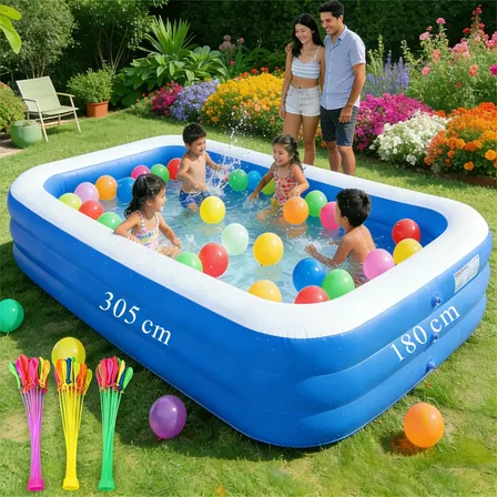 Alberca Inflable Grandes Piscinas Rectangular 305cm Azul