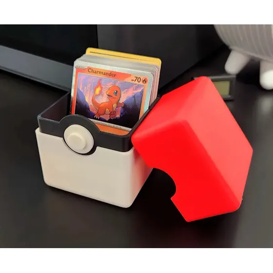 Caja Para Cartas Pokémon - Estilo Pokébola
