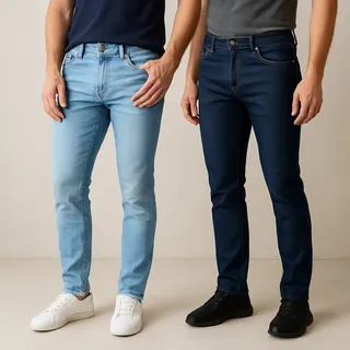 Kit 2 Calça Jeans Slim Masculina Qualidade Premium Kit 2 Calça Jeans Slim Masculina Qualidade Premium