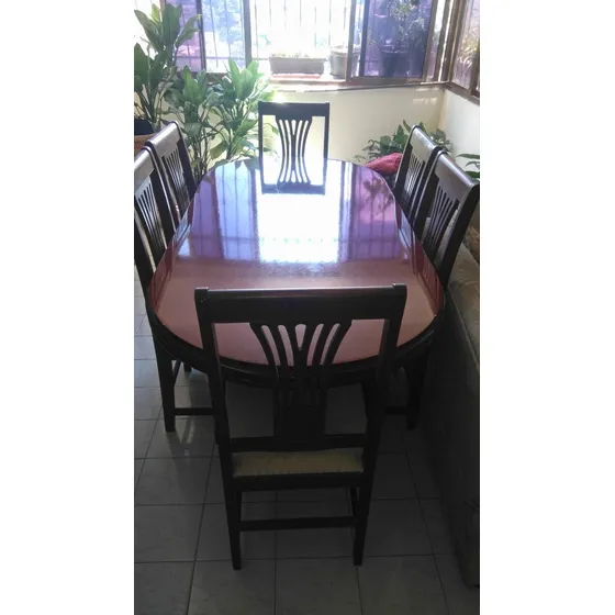Mesa Sala Comedor De Madera Con Sillas